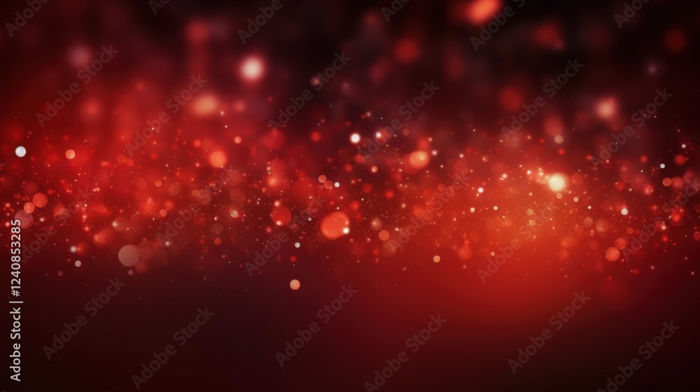 Poster red glowing particles in abstract background creating a mystical and enchanting atmosphere for creat