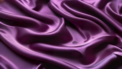 Obraz premium Luxurious Purple Silk Fabric Drapery, Soft Texture, Elegant Waves, Rich Color, Smooth Surface, Deep 