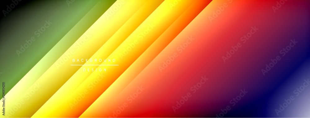 Poster colorful gradient with lines made of shadow and light. creative background