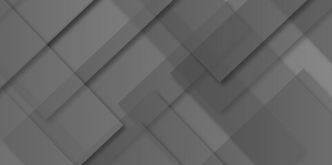 Black and gray overlap triangle geometric technology pattern design. abstract seamless modern black and gray color technology concept geometric line vector background.