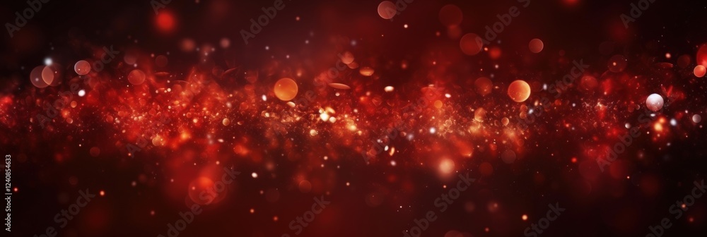 Poster abstract red glow particles in motion with vivid light effects showcasing vibrant textures and dynam