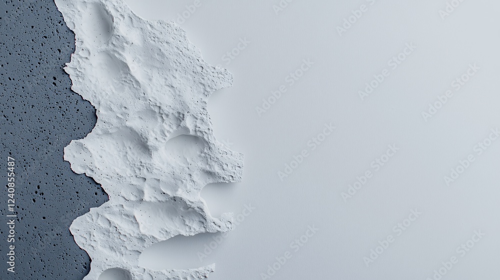 Poster abstract gray textured background with torn effect