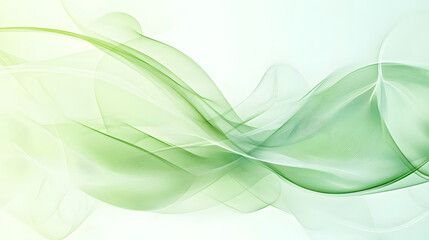 Obraz premium A pastel green abstract design with flowing geometric shapes creating harmony.