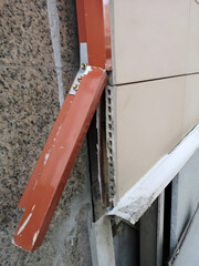 Damage to the house cladding