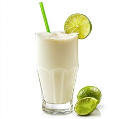 Fototapeta premium Salted lassi with a tropical twist of coconut milk 
