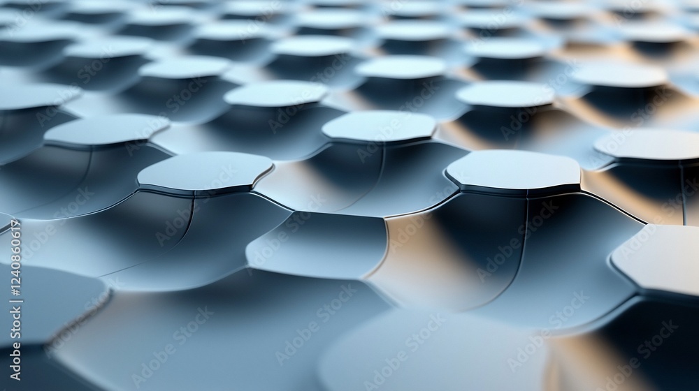 Aufkleber Abstract blue hexagonal pattern background