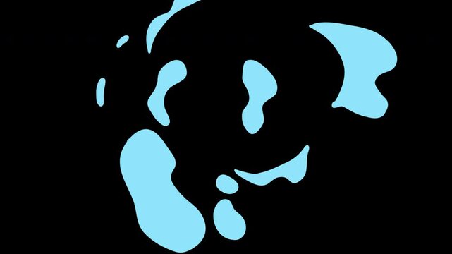 煙のポップなトランジション　手書きアニメーション　背景透過