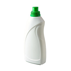 White plastic detergent bottle with a cap
