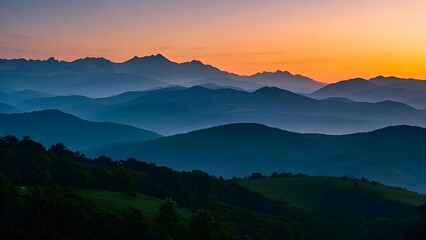 Fototapeta premium sunrise in the mountains