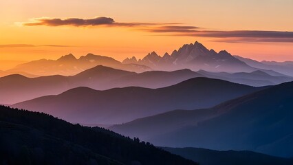 Fototapeta premium sunrise in the mountains