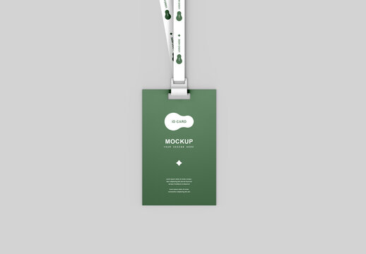 Hanging ID Cards Mockup