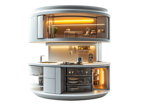 Contemporary kitchen design showcasing a streamlined sink and practical stove modern