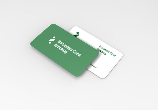 Rounded Corner Business Card Mockup