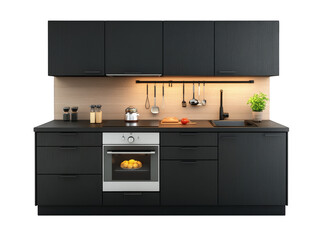 Sleek and modern kitchen design with stainless steel appliances modern