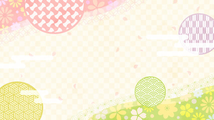 春色のさわやか和風背景