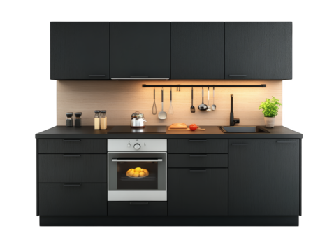 Sleek and modern kitchen design with stainless steel appliances modern