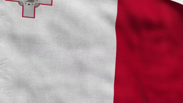High detailed flag of Malta. National Malta flag. Europe. 3D Render.