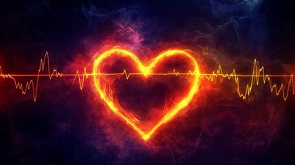 Heartbeat of love a vibrant visual pulse of emotions and connection in an abstract environment captured in stunning detail