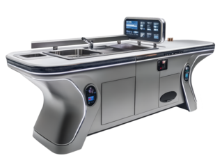 Hightech printer with large touchscreen interface for streamlined document management