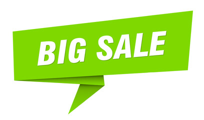big sale banner. big sale speech bubble, label, sticker, sign template