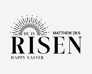 He is risen background inspirational positive quotes, motivational, typography, lettering design, sunrise with bible verse, happy easter design