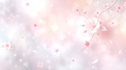 Delicate Pink Cherry Blossoms: A Dreamy Spring Floral Wallpaper. Soft petals and pastel colors evoke romance and beauty in this enchanting botanical art.