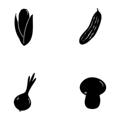 minimalist logo that highlights the freshness of green vegetables