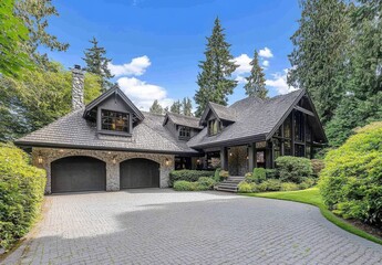 Fototapeta premium A beautiful home in the suburbs of Vancouver, British Columbia