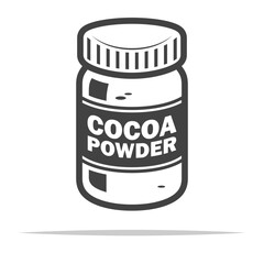 Cocoa powder bottle icon transparent vector isolated
