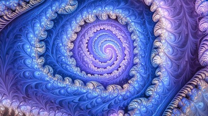 A beautiful, swirling blue and purple design.  It's perfectly symmetrical and makes a great background.