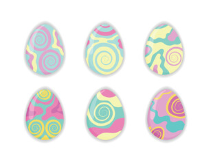 Pastel Swirl Easter Egg Set