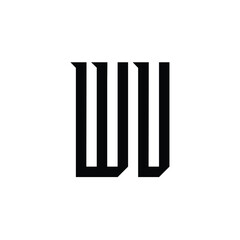 WU monogram logo design letter text name symbol monochrome logotype alphabet character simple logo
