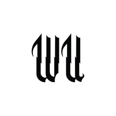 WU monogram logo design letter text name symbol monochrome logotype alphabet character simple logo