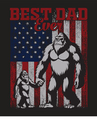 Bigfoot vector illustration, Sasquatch silhouette icon,Hairy wild man symbol, bigfoot t-shirt design for adventure lovers,Bigfoot silhouette, Logo Poster Label Vector Illustration Retro Vintage Badge 