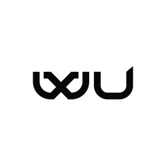 WU monogram logo design letter text name symbol monochrome logotype alphabet character simple logo