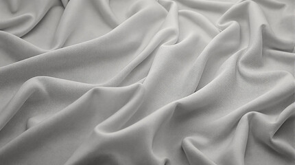 Obraz premium Textured white fabric with soft drapes