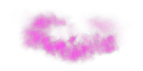 Bright Pink Smoke Cloud Illustration. Fantastic pink smoke. Magic smoke. Smog cloud on podium or stage. Fog vapor over ground or water surface, magic haze. Magic smoke, magic fog, pink steam. PNG.