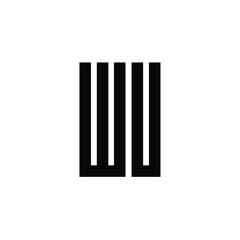 WU monogram logo design letter text name symbol monochrome logotype alphabet character simple logo