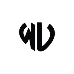 WU monogram logo design letter text name symbol monochrome logotype alphabet character simple logo