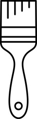 Clean line art illustration of a paintbrush.  Perfect for DIY, home improvement, art, and design projects. Simple, versatile, and easily incorporated into websites, apps, or print materials.
