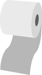 Toilet paper roll or tube icon design, template for wc. Bathroom hygiene icons, kitchen cleaning towel. Blank soft scroll product.