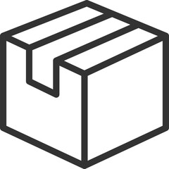 Delivery packaging vector icon. Cargo cardboard box icons. Carton package sign from line geometric shapes.