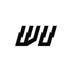 WU monogram logo design letter text name symbol monochrome logotype alphabet character simple logo