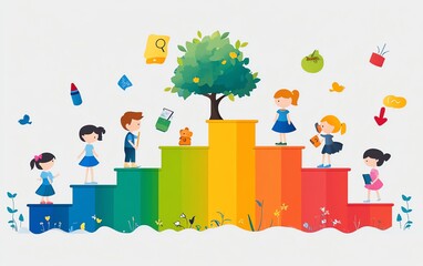 An infographicstyle image illustrating children s growth stages