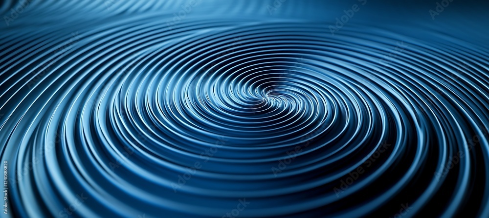 Aufkleber a dynamic blue backdrop featuring concentric circles that gradually fade into the background, offeri