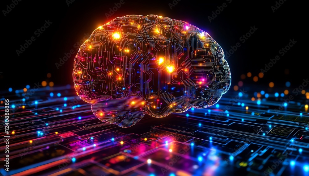 Poster concept of big data and ai