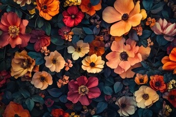 A vibrant tapestry of autumnal blooms.