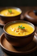 Melted cheese bubbly, golden brown on top of soup, liquid, cheese, appetizing