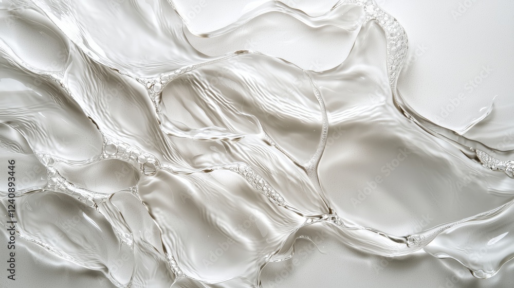 Poster abstract flowing liquid shapes on white background for design use