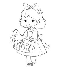 girl with shopping cart